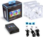 Lian Li UNI Fan AL AL120 RGB Daisy Chain ARGB 120mm UF-AL120-3W White x3 Computer Case Fans