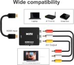 HDMI to AV Converter, HDMI to RCA Adapter, 1080p Video Converter Adapter - Image 5