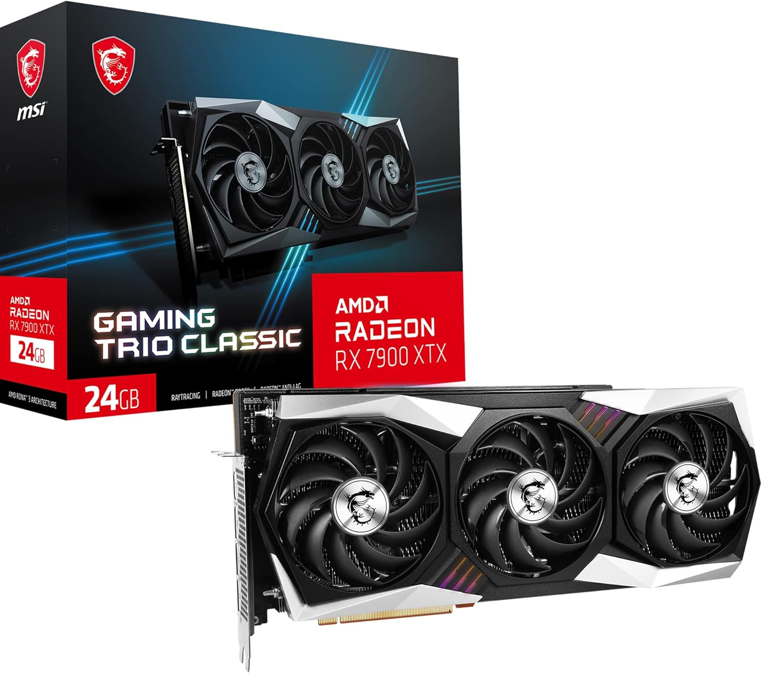 71+FUjMQonL._AC_SL1500_ MSI Radeon RX 7900 XTX GAMING TRIO CLASSIC 24GB Graphics Card - Image 1