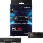 Samsung 990 PRO 1TB PCIe Gen4. X4 NVMe M.2 Internal SSD (MZ-V9P1T0B/AM)
