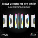 Corsair Vengeance RGB DDR5 32GB (2x16GB) 5600MHz C36 Intel Desktop Memory White - Image 3