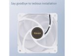 SAMA ARGB PC Case Fan 120mm Fan 12V 5V 3Pin High Performance High Airflow FAN Quiet Edition Computer Case Fan Whit - Image 3