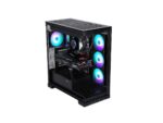 SAMA A711 Tempered Glass 4x ARGB Fans Type-C ATX Mid Tower Gaming Computer Case Black - Image 2