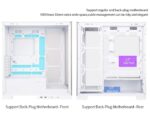 SAMA 4503 ATX Computer Case Tempered Glass Mid Tower USB C 4 Fixed ARGB Fans Gaming Computer Case White - Image 2