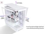 SAMA 4503 ATX Computer Case Tempered Glass Mid Tower USB C 4 Fixed ARGB Fans Gaming Computer Case White - Image 4