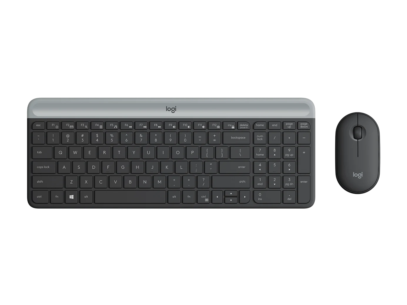 mk470-gallery-graphite-matt-us-01 Logitech MK470 Slim Wireless Keyboard and Mouse Combo - Modern Compact Layout - Image 1