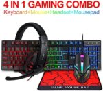 T-Wolf Gaming Combo TF800 Keyboard Mouse Headphone Mouse Pad Wired LED RGB Backlight Bundle For Gaming. - Image 7