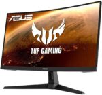 ASUS TUF Gaming VG27VH1BR 27” Curved Monitor, 1080P Full HD, 165Hz (Supports 144Hz), Extreme Low Motion Blur, Adaptive-sync, FreeSync Premium, 1ms, Eye Care, HDMI D-Sub