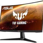 ASUS TUF Gaming VG27VH1BR 27” Curved Monitor, 1080P Full HD, 165Hz (Supports 144Hz), Extreme Low Motion Blur, Adaptive-sync, FreeSync Premium, 1ms, Eye Care, HDMI D-Sub