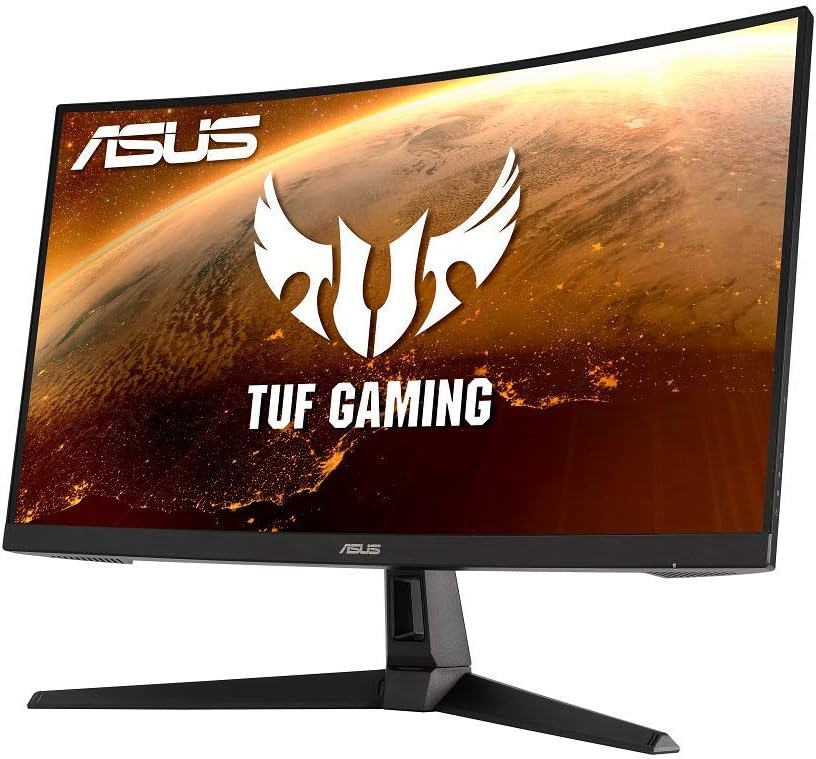 614+tcHnszL._AC_SL1024_ ASUS TUF Gaming VG27VH1BR 27” Curved Monitor, 1080P Full HD, 165Hz (Supports 144Hz), Extreme Low Motion Blur, Adaptive-sync, FreeSync Premium, 1ms, Eye Care, HDMI D-Sub - Image 1