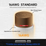 AsiaHorse Power Supply Sleeved Cable, 18AWG PSU Extension Cable Kit of White Connector, 1x24Pin/2x4+4 EPS/3x6+2 PCI-E, 30cm Length with Comb - Image 4
