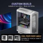 AsiaHorse Graphics Card Cooler with ARGB 5V 3Pin LED and Three 80mm Fans, RGB LED Graphics Card Holder, GPU Cooler-Black - Image 11