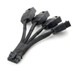 Rtx 4080 , RTX 4090 Pcie 5.0 Extension Cable, Sleeved 16 Pin Male to 4X 8Pin Female GPU Cable 12+4Pin 12VHPWR 600W PCIE Video Graphics Card 16Pin Power Supply Adapter - Image 2