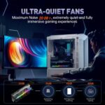 AsiaHorse Graphics Card Cooler with ARGB 5V 3Pin LED and Three 80mm Fans, RGB LED Graphics Card Holder, GPU Cooler-Black - Image 8