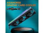 AsiaHorse Graphics Card Cooler with ARGB 5V 3Pin LED and Three 80mm Fans, RGB LED Graphics Card Holder, GPU Cooler-Black - Image 3