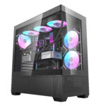 Darkflash DS900 Air Panoramic Full Vision Tempered Glass Slide Panel Luxury PC Gaming Case (Black)