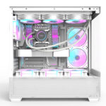 Darkflash DS900 Air Panoramic Full Vision Tempered Glass Slide Panel Luxury PC Gaming Case (White) - Image 4