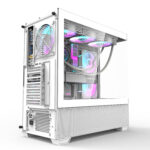Darkflash DS900 Air Panoramic Full Vision Tempered Glass Slide Panel Luxury PC Gaming Case (White) - Image 8