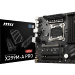 MSI X299M-A PRO LGA 2066 SATA 6Gb/s Micro ATX Intel Workstation Motherboard