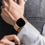 Fitbit Versa 3/Versa 4 and Fitbit Sense/Sense 2 Smartwatch, Stylish Fashionable Stainless Steel Milanese Metal Loop Wristbands - Image 5