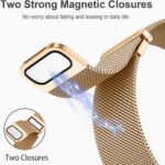 Fitbit Versa 3/Versa 4 and Fitbit Sense/Sense 2 Smartwatch, Stylish Fashionable Stainless Steel Milanese Metal Loop Wristbands - Image 6