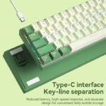 BOW G68S Wired Mechanical Keyboard 68 Keys ABS Hot-swappable Mixed light Detachable Type-C Wired Gaming Keyboards - Image 6