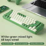 BOW G68S Wired Mechanical Keyboard 68 Keys ABS Hot-swappable Mixed light Detachable Type-C Wired Gaming Keyboards - Image 8