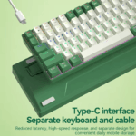 BOW G100U Mechanical Keyboard 100 Keys ABS Hot-swappable Mixed light Detachable Type-C Wired Gaming Keyboards - Image 3
