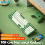 BOW G100U Mechanical Keyboard 100 Keys ABS Hot-swappable Mixed light Detachable Type-C Wired Gaming Keyboards - Image 6
