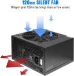High Power 600W 80+ Gold Gaming Power Supply HP1-J600GD-F12S