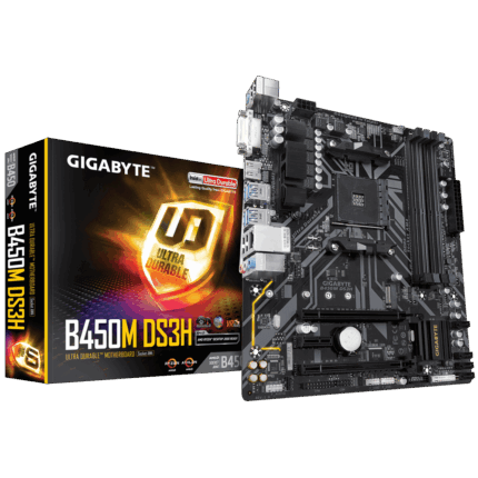 GIGABYTE B450M DS3H AM4 Micro ATX AMD Gaming Motherboard