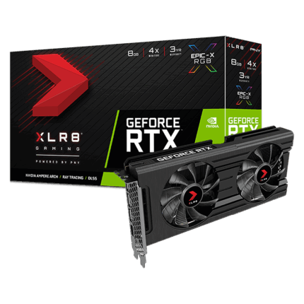 PNY NVIDIA GeForce RTX 3050 XLR8 Gaming REVEL EPIC-X RGB Dual Fan Edition Graphics Card