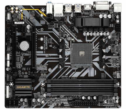 GIGABYTE B450M DS3H V2 AMD AM4 Gaming Motherboard