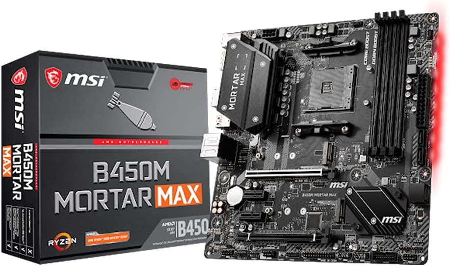 MSI B450M MORTAR MAX AMD AM4 Gaming Motherboard MSI B450M MORTAR MAX AMD AM4 Gaming Motherboard