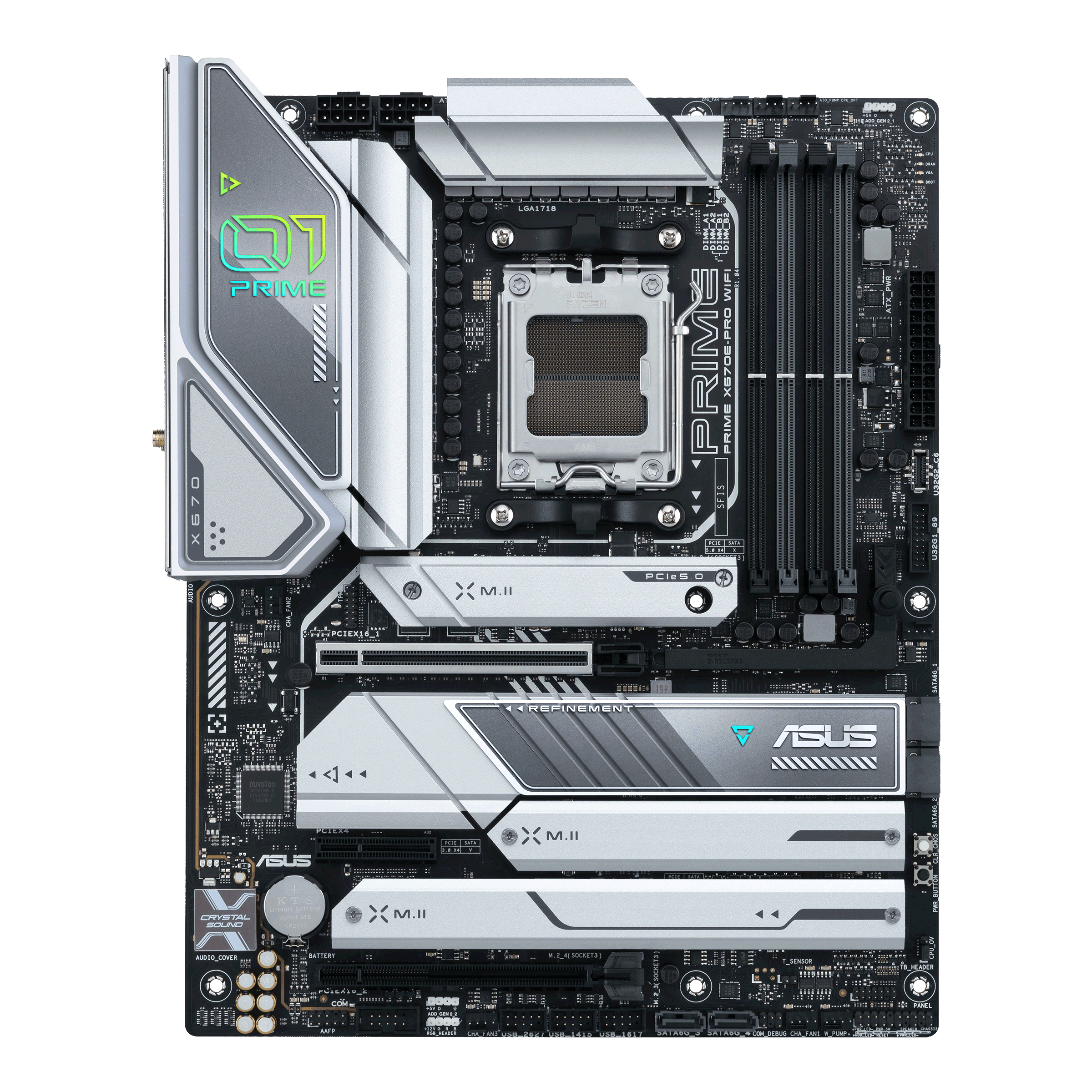 ASUS PRIME X670E-PRO WIFI AMD AM5 ATX Desktop Gaming Motherboard ASUS PRIME X670E-PRO WIFI AMD AM5 ATX Desktop Gaming Motherboard