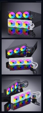 Snowman 360MM ARGB AIO Radiator Liquid Water Cooling Cpu Cooler. (Black)