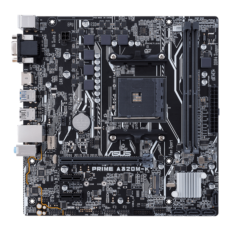 ASUS Prime A320M-K AMD AM4 Micro-ATX Gaming Motherboard