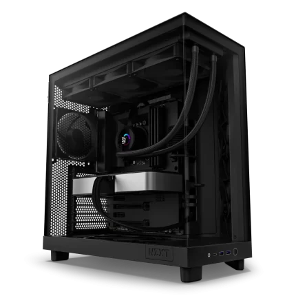 NZXT H6 Flow Panoramic Glass Mid-Tower Airflow PC Case Black
