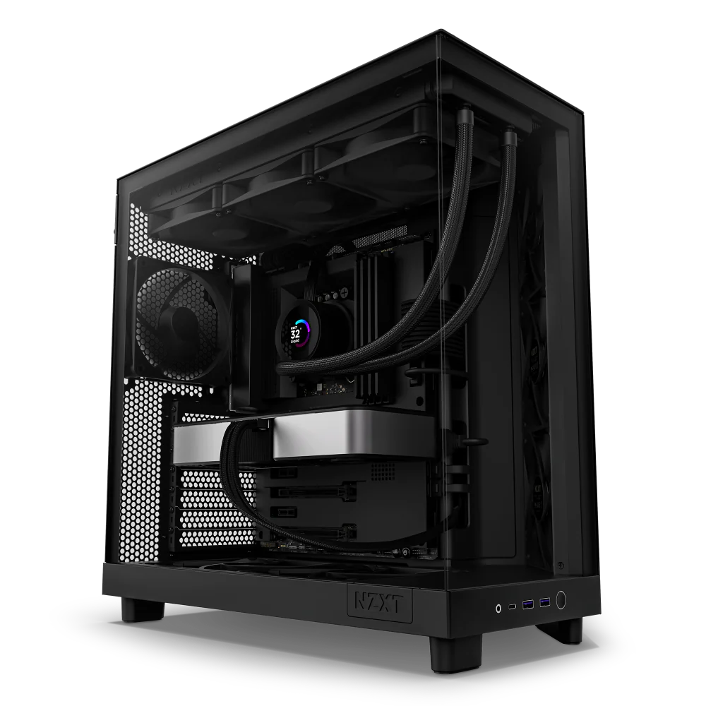 NZXT H6 Flow Panoramic Glass Mid-Tower Airflow PC Case Black NZXT H6 Flow Panoramic Glass Mid-Tower Airflow PC Case Black