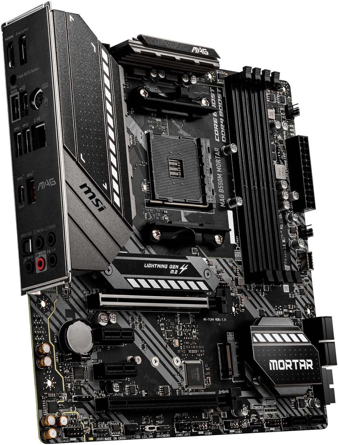 MSI MAG B550M MORTAR AM4 AMD Micro ATX Motherboard MSI MAG B550M MORTAR AM4 AMD Micro ATX Motherboard