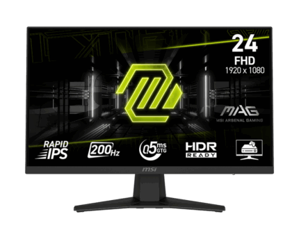MSI MAG 244F 24" Rapid IPS LCD FHD 200Hz 0.5ms Adaptive Sync Gaming Monitor with HDR Ready