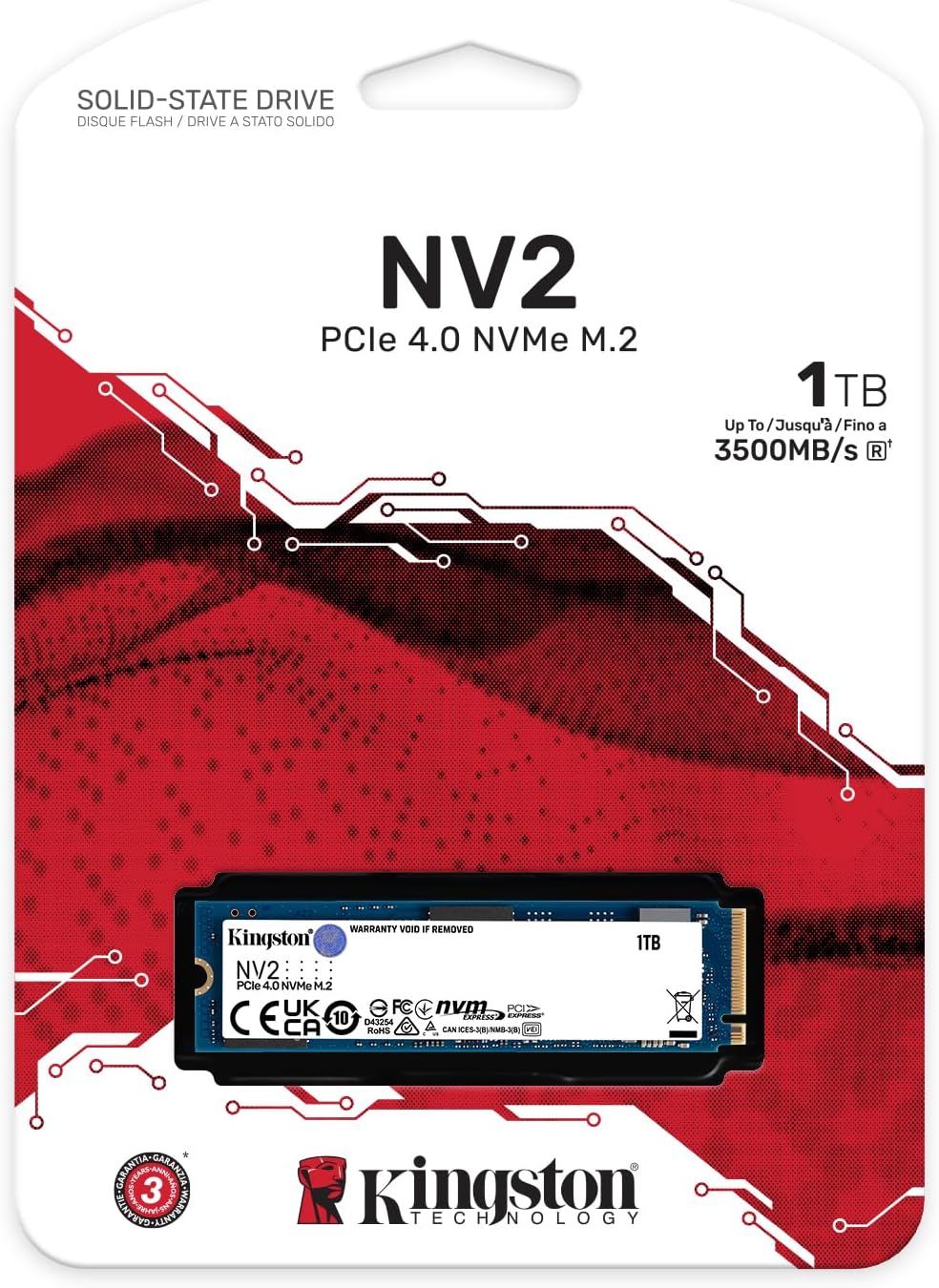 Kingston NV2 1TB M.2 2280 NVMe Internal SSD | PCIe 4.0 Gen 4x4 Kingston NV2 1TB M.2 2280 NVMe Internal SSD | PCIe 4.0 Gen 4x4