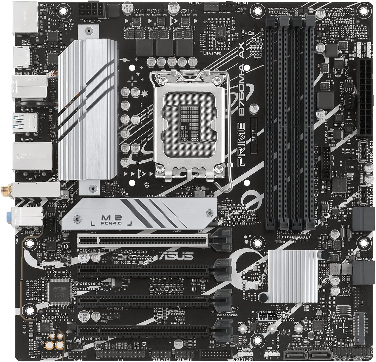 ASUS PRIME B760M-A AX LGA 1700 Micro-ATX Gaming Motherboard ASUS PRIME B760M-A AX LGA 1700 Micro-ATX Gaming Motherboard