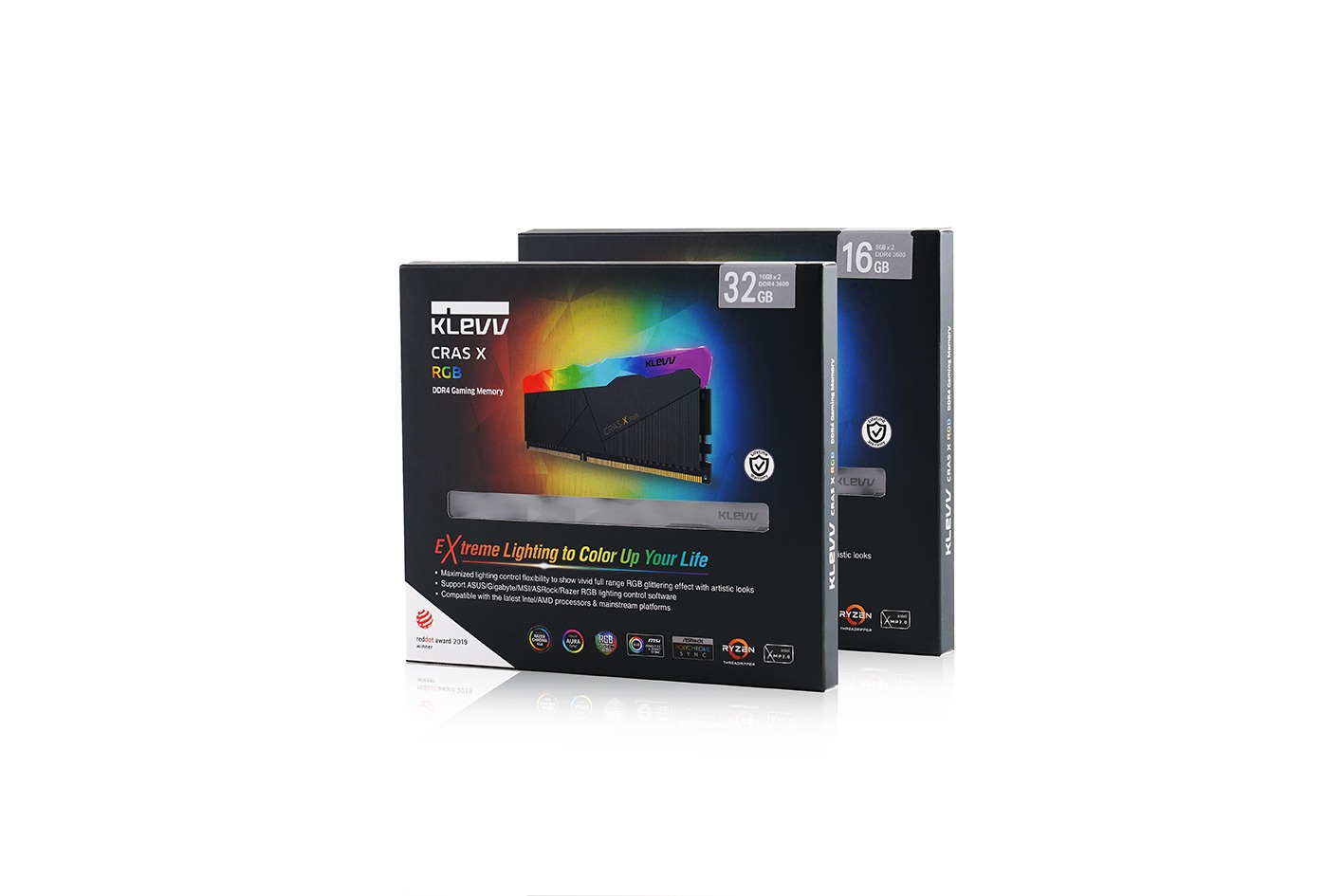 KLEVV CRAS X DDR4 RGB 32GB (2x 16GB) 3200MHz CL16 Gaming Memory RAM kit XMP 2.0 High Performance Overclocking KLEVV CRAS X DDR4 RGB 32GB (2x 16GB) 3200MHz CL16 Gaming Memory RAM kit XMP 2.0 High Performance Overclocking