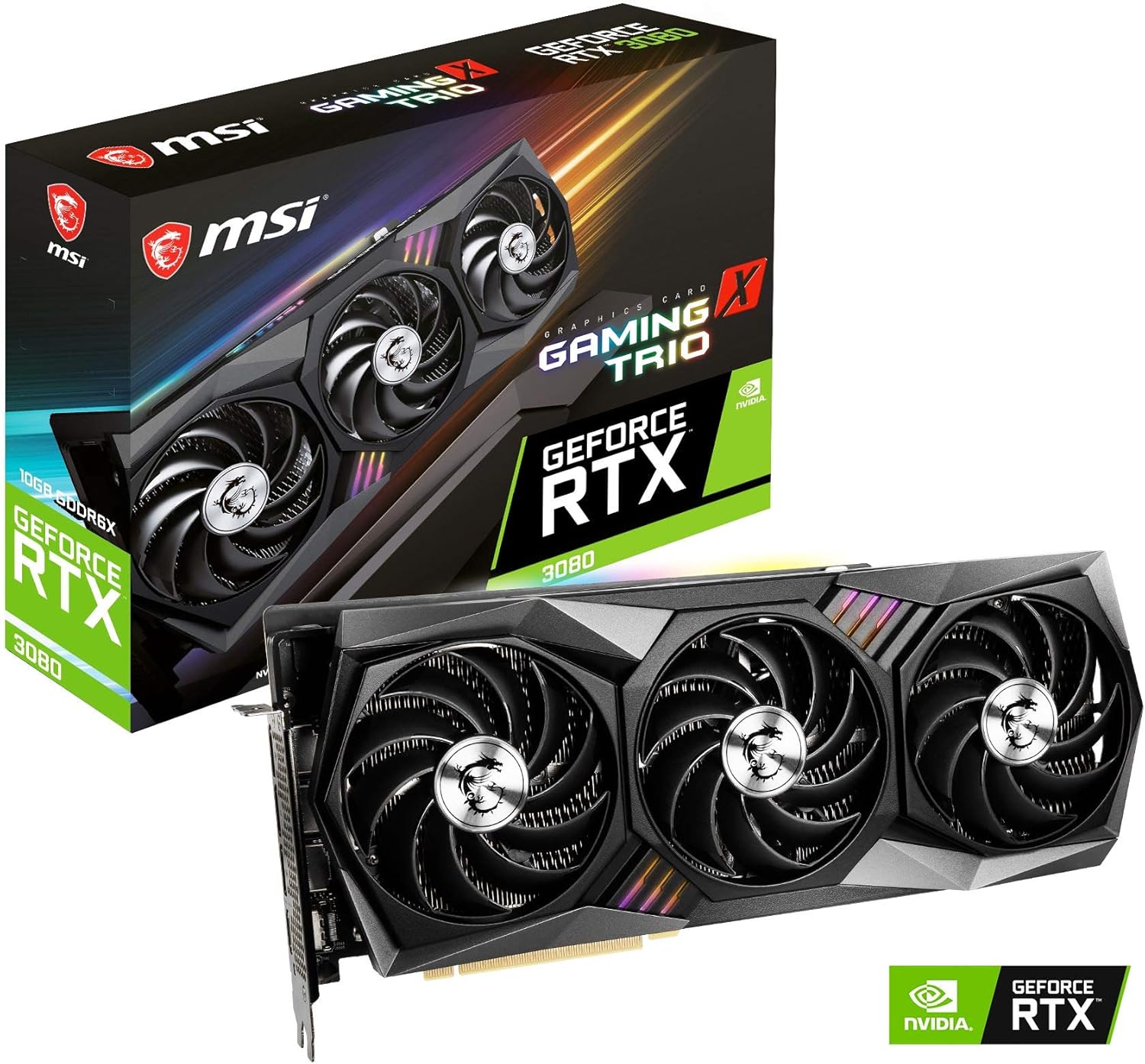 MSI GeForce RTX 3080 GAMING X TRIO 10GB GDRR6X Graphics Card MSI GeForce RTX 3080 GAMING X TRIO 10GB GDRR6X Graphics Card