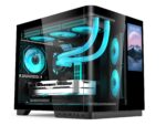 SOEYI V332R Curved Tempered Glass 6'' Lcd Display Screen Gaming Pc Case