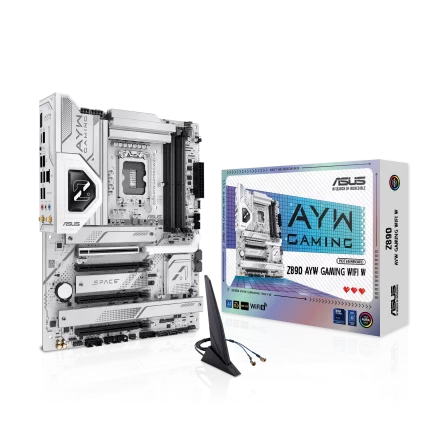 ASUS Z890 AYW Gaming WiFi W Intel Core Ultra LGA 1851 ATX White Motherboard