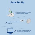 AC1200 PCIe WiFi Card for Gaming Desktop PC Bluetooth Dual Band Wireless Network Card For Gaming and Streaming