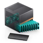 JONSBO N6 NAS Case, Micro ATX PC Case,9HDD/SSD Drive Bay Hot Swap