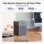 UGREEN NAS DH4300 Plus 4-Bay Desktop NASync, Support Capacity 120TB, Remote Access, AI Photo Album, Beginner Friendly System, 8GB LPDDR4X RAM, 2.5GbE, 4K HDMI, Network Attached Storage(Diskless)